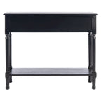 2-Drawer Console Table with Open Shelf, 35.5"W x 13"D x 29.5"H, Entryway Accent Table