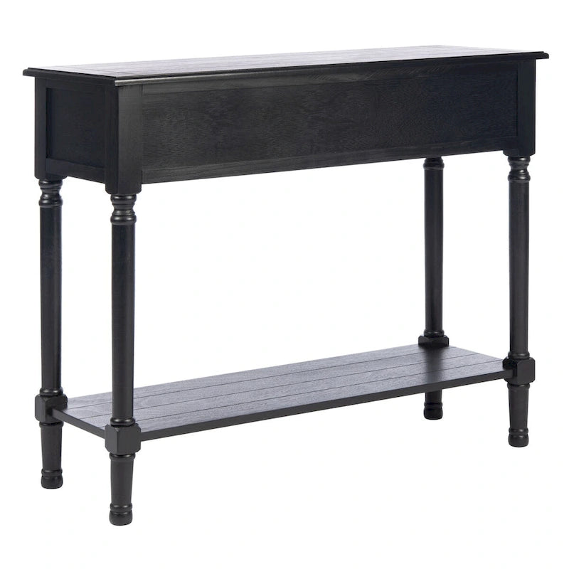 2-Drawer Console Table with Open Shelf, 35.5"W x 13"D x 29.5"H, Entryway Accent Table