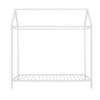 Twin Size Kids House Bed Frame, Metal Platform, Height Adjustable, 350 lb Capacity, No Box Spring