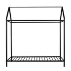 Twin Size Kids House Bed Frame, Metal Platform, Height Adjustable, 350 lb Capacity, No Box Spring