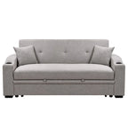 Convertible Sofa with Reclining Backrest, Cup Holders and Pillows