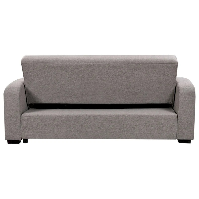 Convertible Sofa with Reclining Backrest, Cup Holders and Pillows