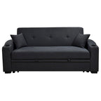 Convertible Sofa with Reclining Backrest, Cup Holders and Pillows
