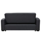 Convertible Sofa with Reclining Backrest, Cup Holders and Pillows