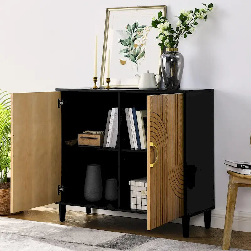 Most comfortable storage cabinet with doors and shelves, modern MDF feature cabinet with adjustable shelves