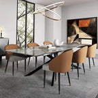 Extendable Sintered Stone Dining Table 78.74"–110.24", Seats 8–10, 4 Color Options, Metal Base