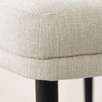Upholstered Dining Chair Set of 2, Linen Blend Fabric, Foam Padded, Metal Legs, 4 Colors