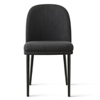 Upholstered Dining Chair Set of 2, Linen Blend Fabric, Foam Padded, Metal Legs, 4 Colors