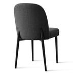 Upholstered Dining Chair Set of 2, Linen Blend Fabric, Foam Padded, Metal Legs, 4 Colors