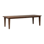 6-Piece Rectangular Dining Table Set with Bench, Rubberwood & Oak, Tobacco & Black Finish