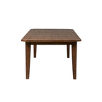 6-Piece Rectangular Dining Table Set with Bench, Rubberwood & Oak, Tobacco & Black Finish