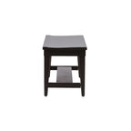 6-Piece Rectangular Dining Table Set with Bench, Rubberwood & Oak, Tobacco & Black Finish