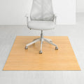 Bamboo Chair Mat 72x48 Inch, Eco-Friendly Office Floor Protector for Hard Floors & Low-Pile Carpet