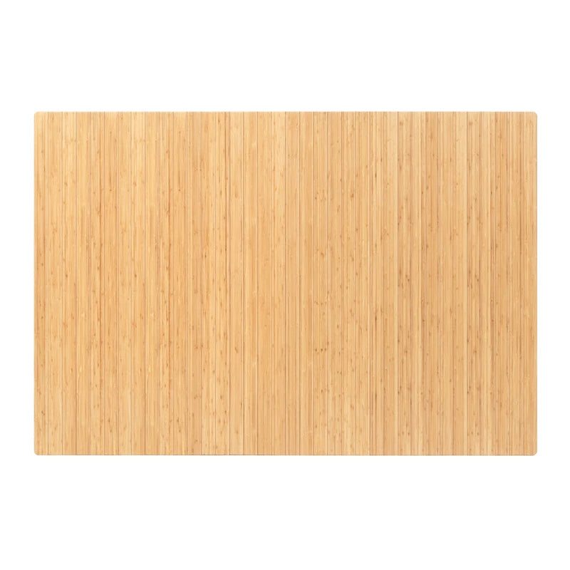 Jani Eco Bamboo Standard Rectangular Natural Chair Mat - (72 x 48), Eco-Friendly Chair Mat
