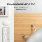 Bamboo Chair Mat 72x48 Inch, Eco-Friendly Office Floor Protector for Hard Floors & Low-Pile Carpet