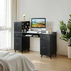 Embossed Particle Board Tempered Glass 55 W Manicure Table