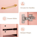 Embossed Particle Board Tempered Glass 55 W Manicure Table