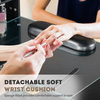 Embossed Particle Board Tempered Glass 55 W Manicure Table