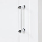 61" Tall Bathroom Storage Cabinet with 2 Drawers, Adjustable Shelf & Anti-Tip, MDF, White