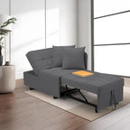 Convertible Sleeper Sofa Chair Bed, 3-in-1 Faux Linen, 5-Position Adjustable Backrest, 400 lbs