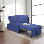 Convertible Sleeper Sofa Chair Bed, 3-in-1 Faux Linen, 5-Position Adjustable Backrest, 400 lbs