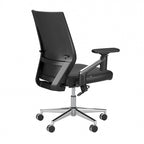 Mid Back Bonded Leather Office Chair, Adjustable Height & Armrests, 275 lbs, Chrome Base