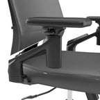 Mid Back Bonded Leather Office Chair, Adjustable Height & Armrests, 275 lbs, Chrome Base